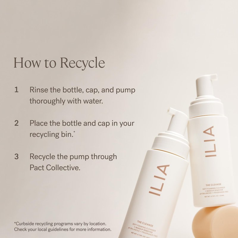 ILIA - The Cleanse Soft Foaming Cleanser + Makeup Remover | Replenish, Hydrate, Cleanse, Soften, Refresh Skin | Non-Toxic, Vegan, Cruelty-Free, Clean (6.76 fl oz | 200 ml)