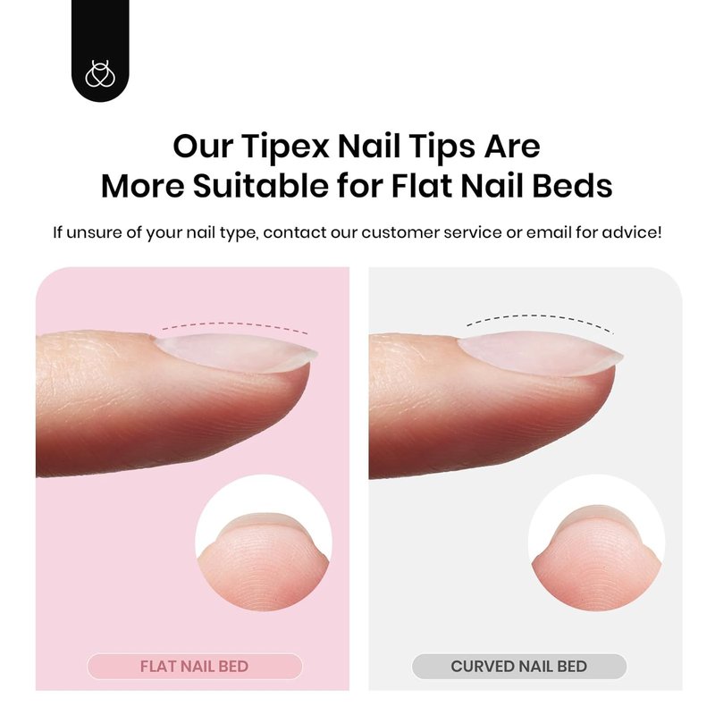 Beetles Nail Tips - Long Stiletto Apex Tips, 512pcs, No Builder Gel Required | 16 Sizes (00–14)