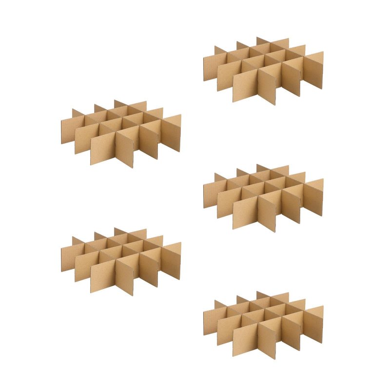 GLEAVI 5 Sets Cardboard Moving Box Dividers, Glassware Dish Packing Inserts, Protective Paper Dividers for Cardboard Boxes, Suitable for Glass Cups, Plates, and Wine Glasses during Transportation
