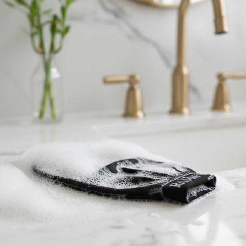 Theramify The Ramify Silk Exfoliating Gloves For Smooth Skin Natural Body Scrubber High Quality Turkish Bath Gloves Regeneration Of Dead Skin Cells Handcrafted Turkish Kese Black Thick