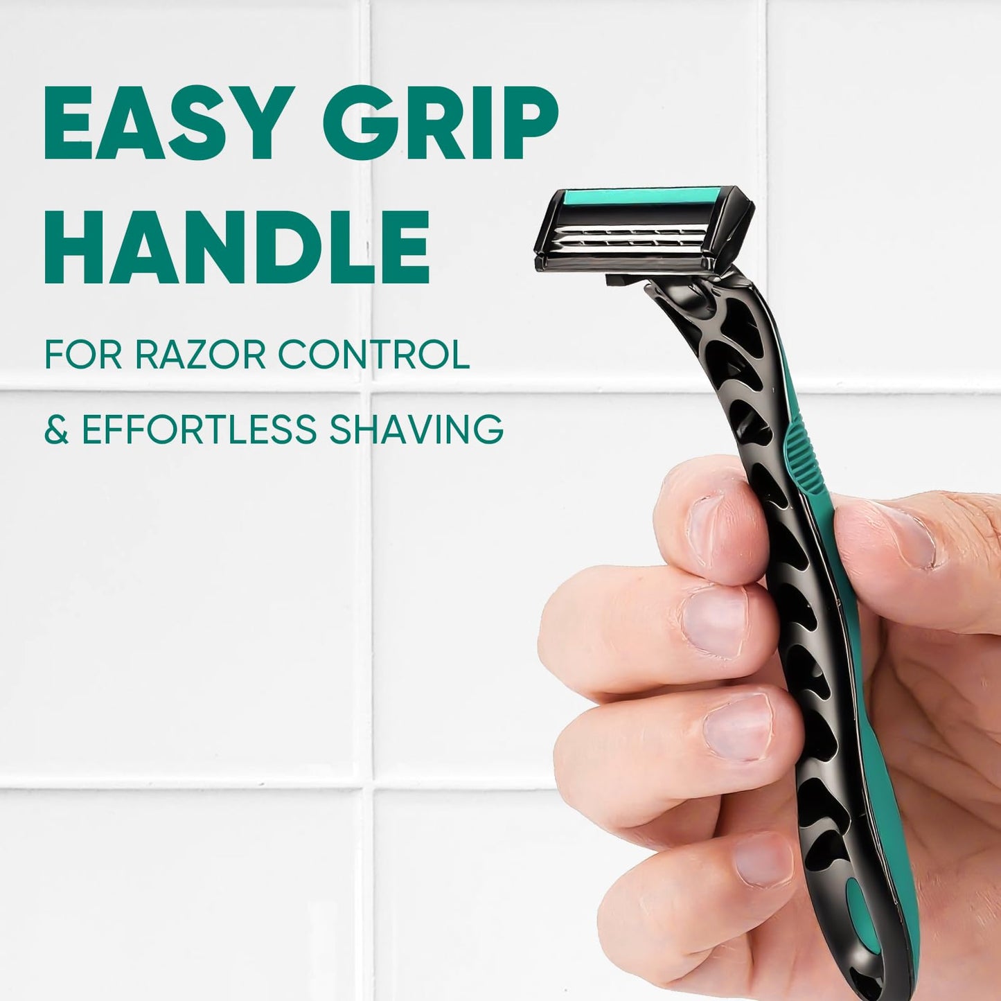Comfycheer 20 count Disposable Razors Blades for Men,3-Blade Razors,Bulk Stainless Steel Shavers with Lubricating Strip for Shaving Sensitive Skin