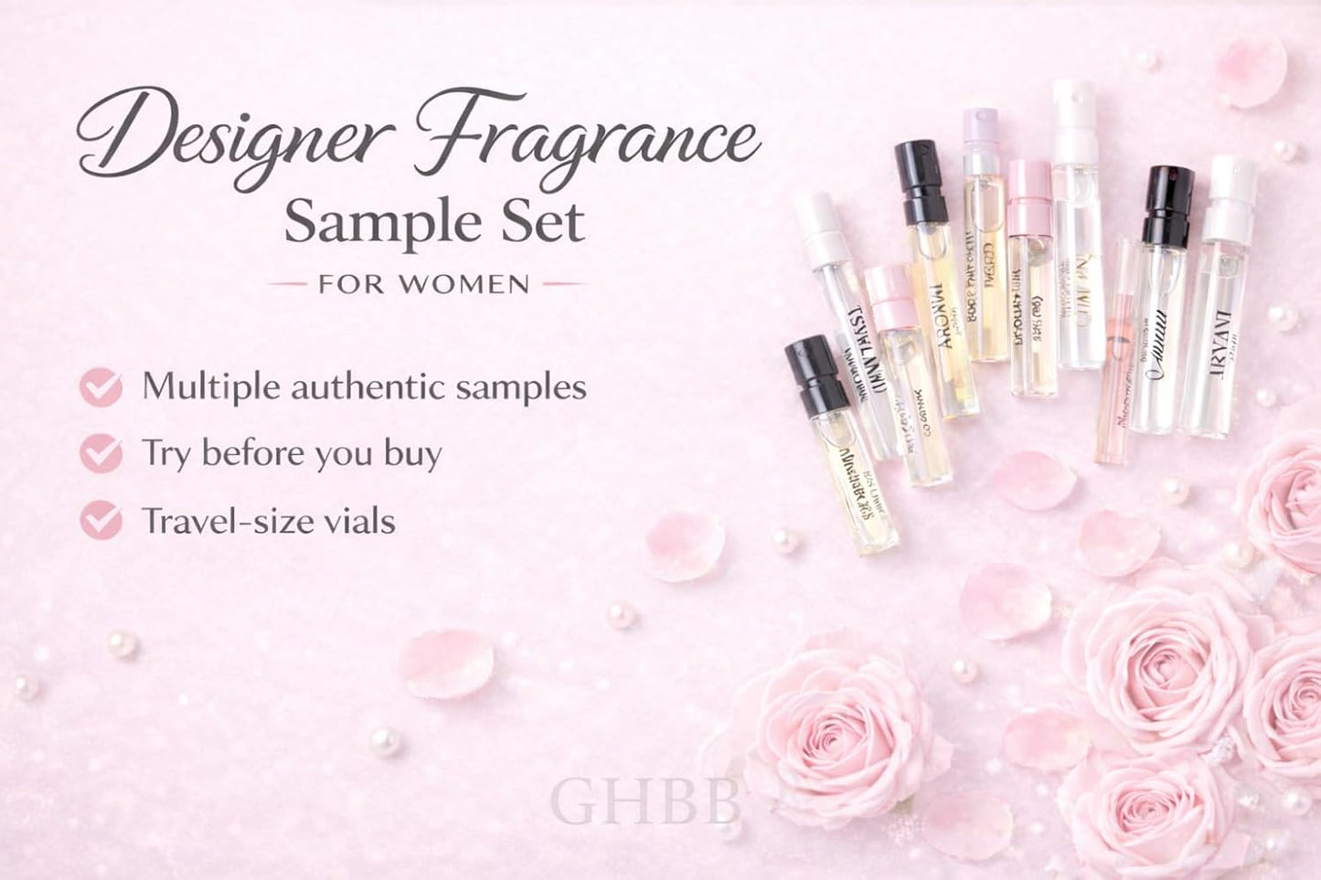 Travel Perfume Set for Women - 8 Mini Fragrance Samples | Portable Vials for Purse & Travel