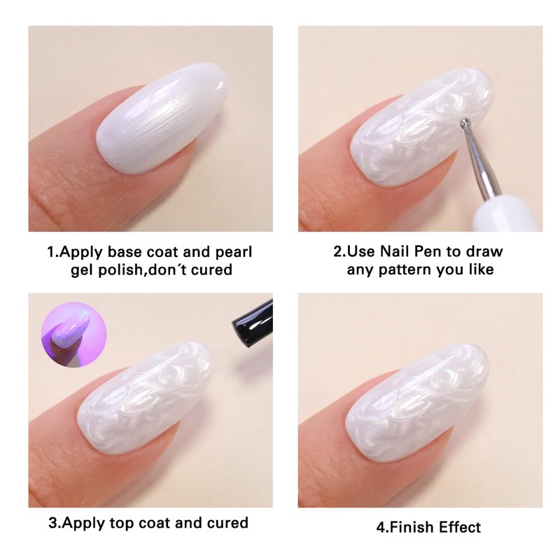 Gel Nail Polish - Double Rhythm 15ML Soak Off Pearl Nude for DIY Manicure | Long-Lasting Color