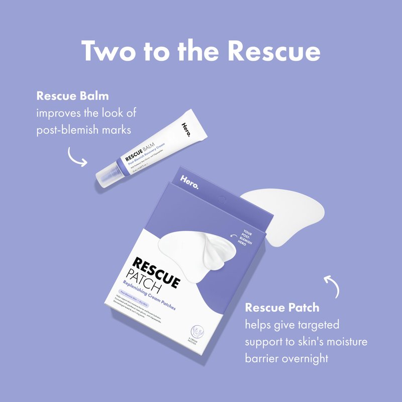HERO COSMETICS Rescue Patch – The Moisturizing Cream Patch for Post-Blemish Skin. Provides Instant Moisture and Long-Lasting Hydration. Dermatologist-Tested and Won’t Clog Pores. 6ct (3 pairs)