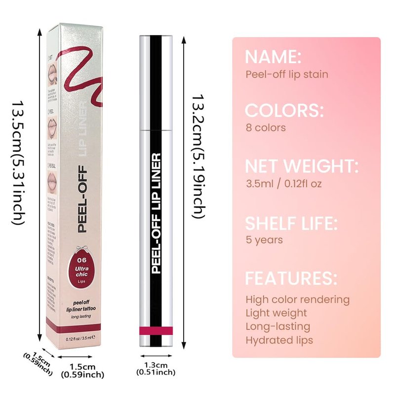 Peel Off Matte Liquid Lip Gloss Set - Long Lasting, Waterproof Lip Stain | 3 Colors Included (00, 02, 06)
