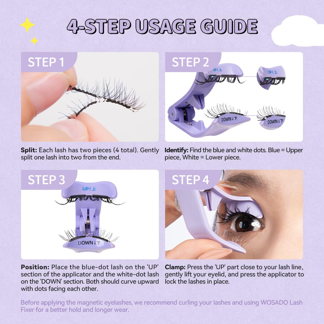 Soft Magnetic Eyelashes Kit - No.10 Ultra Black 21.5mm | Reusable, Glue-Free, Waterproof, Lightweight