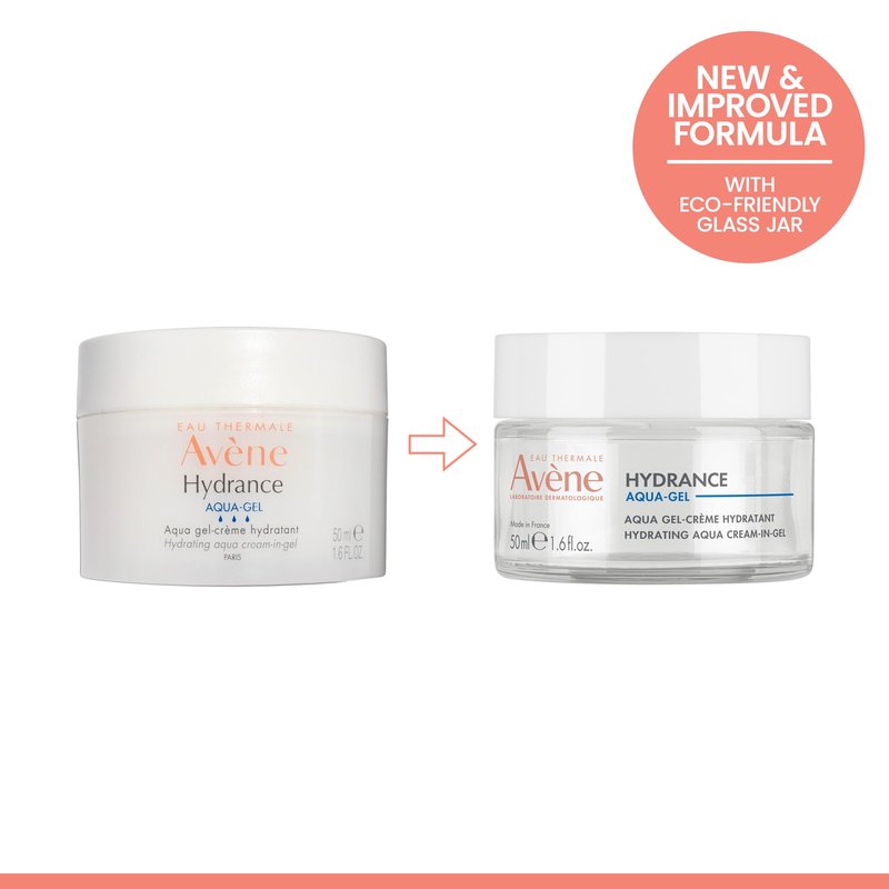 Avène Hydrance Hydrating Aqua-Gel Cream, Face Moisturizer For Normal to Dry, Dehydrated Sensitive Skin, 72 Hour Hydration with Hyaluronic Acid & Aloe, Hydration Powerhouse, Non-Comedogenic