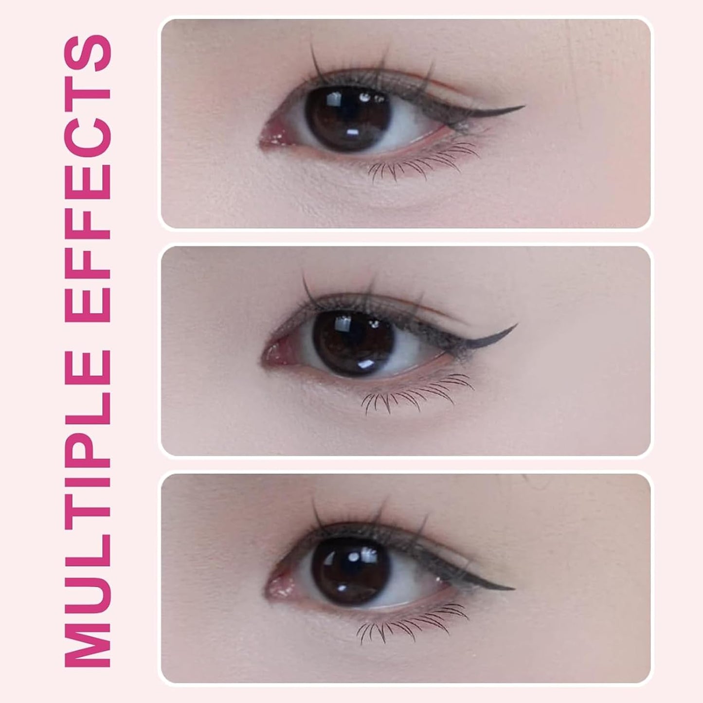 Winged Eyeliner Stamp Pen - Double Head Waterproof Liquid Eyeliner | Long-Lasting, Smudge-Proof for Easy Application (Black)