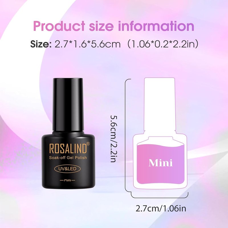 ROSALIND Holographic Cat Eye Gel Nail Polish Set - 8 Colors for Stunning Galaxy Nail Art