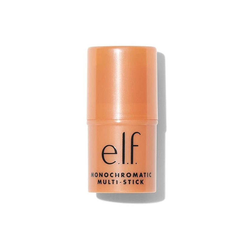 e.l.f. Monochromatic Multi Stick - Creamy Blendable Color for Eyes, Lips & Cheeks | Glowing Mango, 0.17 Oz