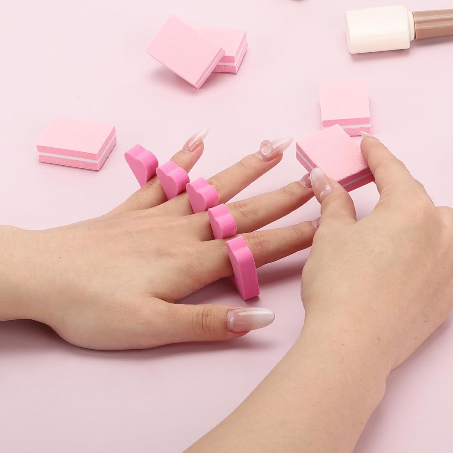 Skiennix Toe Separators Set - 52 Premium Pedicure Tools for Spa Parties | Pink