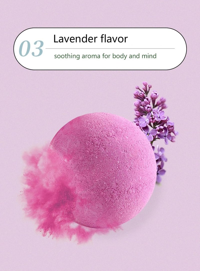 LeapLife Bath Bombs Gift Set,Organic Handmade Large Fizzer with 100% Natural Materials for Kids, Women Men, Best Gift for All Festivals including lemon, rose, lavender, vanilla, green tea, ocean(6pcs)