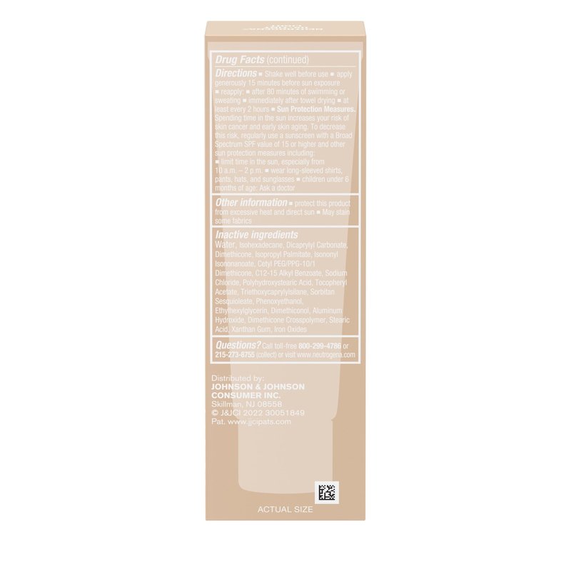 Neutrogena Purescreen+ Tinted Sunscreen for Face SPF 30, Broad Spectrum Mineral Sunscreen with Zinc Oxide & Vitamin E, Water Resistant, Fragrance Free, Light, 1.1 fl oz