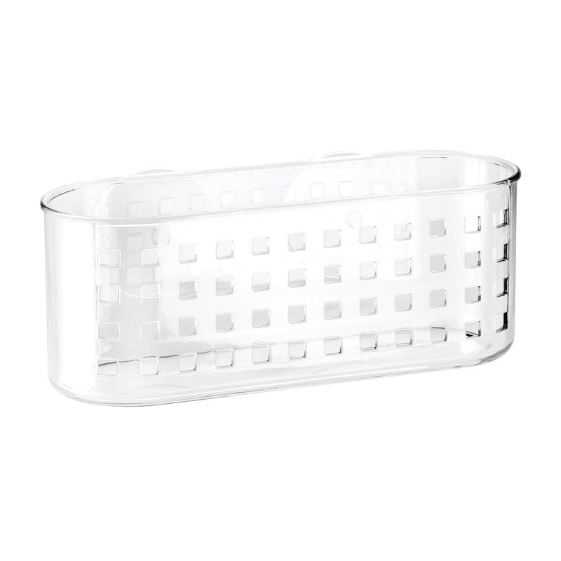 iDesign Hanging Suction Shower Caddy Basket for Bathroom Storage - Clear - Made in USA