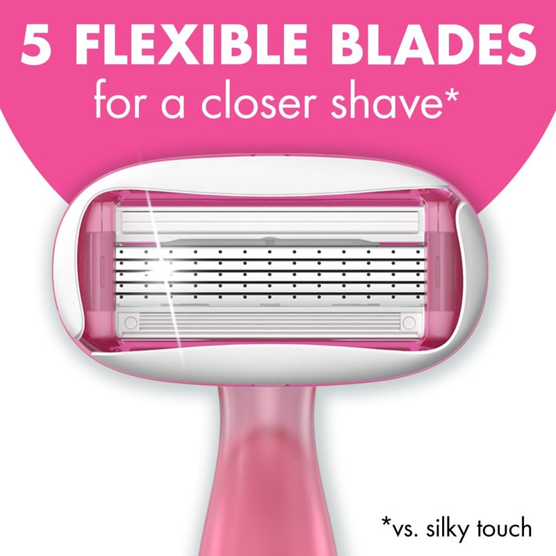 BIC Soleil 5 Escape Women's Disposable 5 Blade Razors, Vanilla and Berry Scented Handles, Comfort Shield, 2-Pack