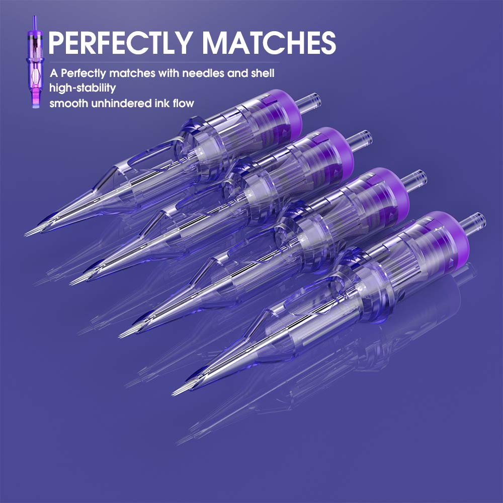 Mast Pro Tattoo Cartridges 20Pcs Disposable Needles Bugpin Round Liner 1009RL