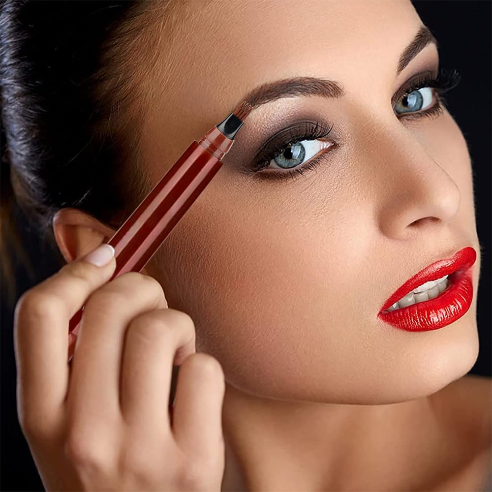 Skiennix Microblading Eyebrow Pencil - Waterproof Magic Tattoo Pencil with 4 Fork Tip (Black A)