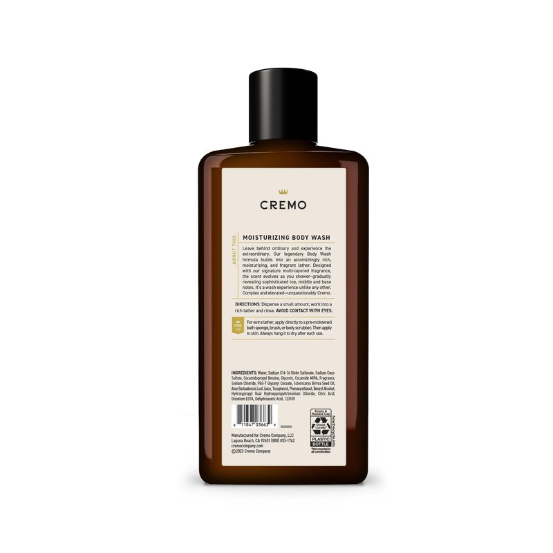 Cremo Body Wash for Men, Rich-Lathering Italian Bergamot, 16 Fl Oz