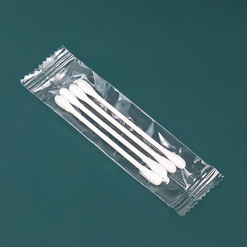 Cotton Swabs - 200 Pack Individually Wrapped Double-Tipped Paper Sticks for Ear & Makeup | Perfect for Travel