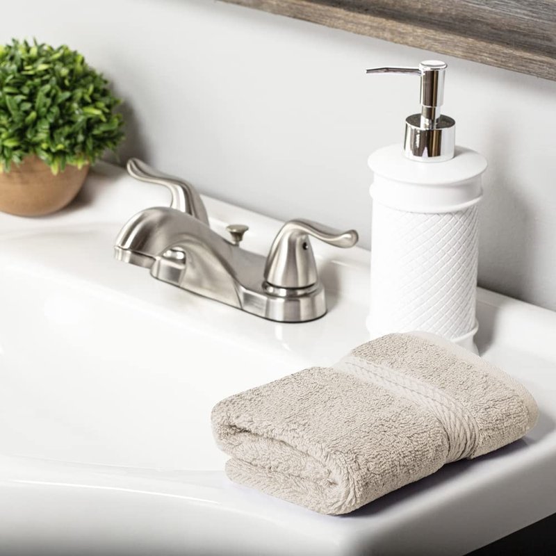 Superior Egyptian Cotton Plush & Absorbent, Face Towel Set of 6, Stone