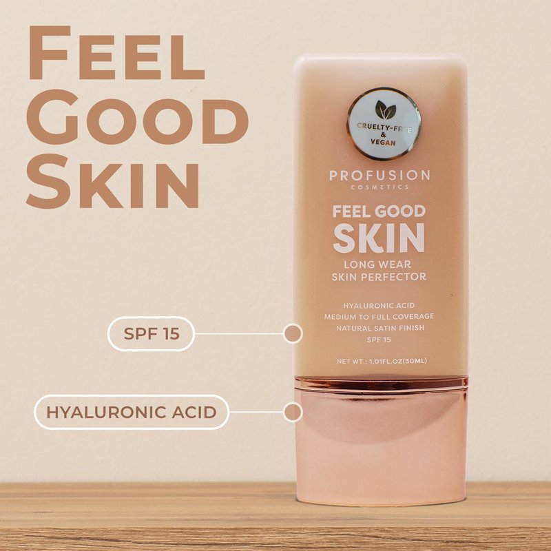 Profusion Cosmetics Lightweight Liquid Foundation - Flawless Radiance, Breathable Vegan Formula | Light 1