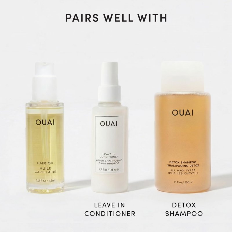 OUAI Hair Oil - Hair Heat Protectant Oil for Frizz Control - Adds Shine and Smooths Split Ends - Color Safe Formula - Paraben, Phthalate and Sulfate Free (1.5 fl oz)