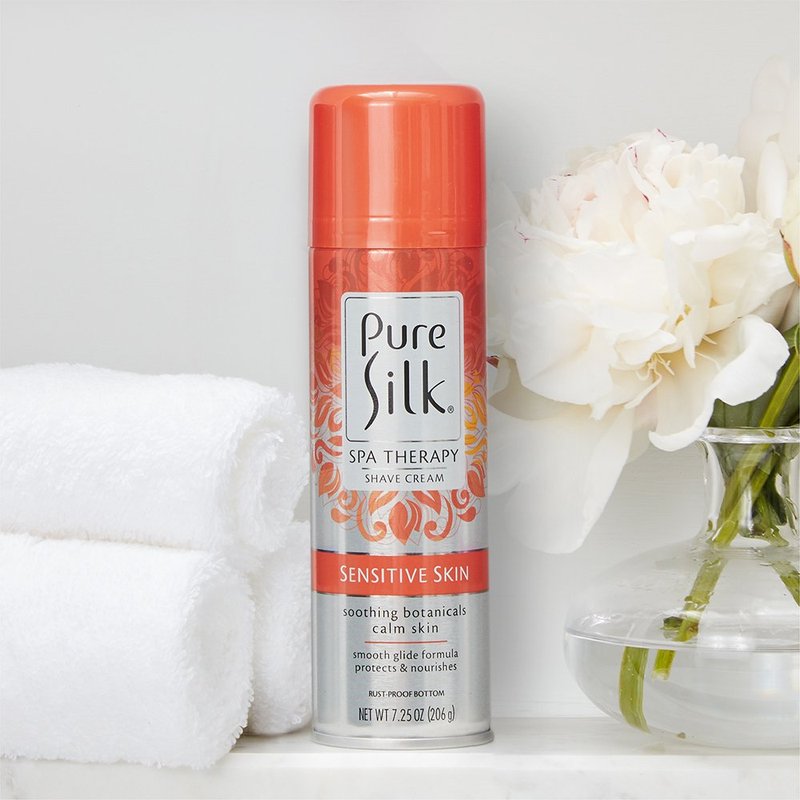 Pure Silk Sensitive Skin Spa Therapy Shave Cream for Women, 7.25 Oz