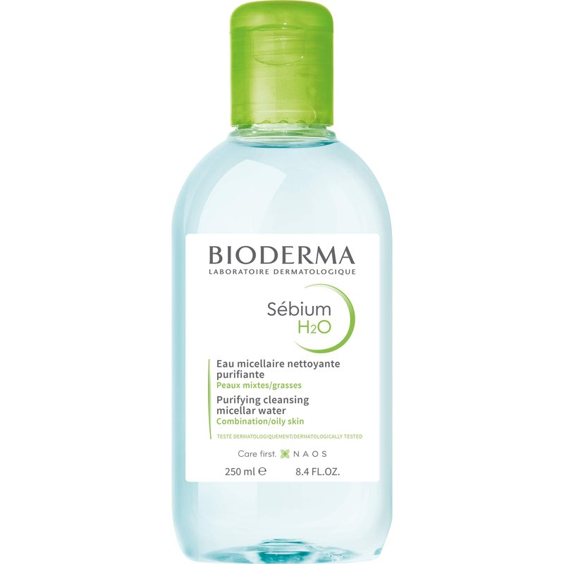 Bioderma - Sébium H2O - Micellar Water - Cleansing and Make-Up Removing - for Combination to Oily Skin , 8.4 Fl Oz (Pack of 1)