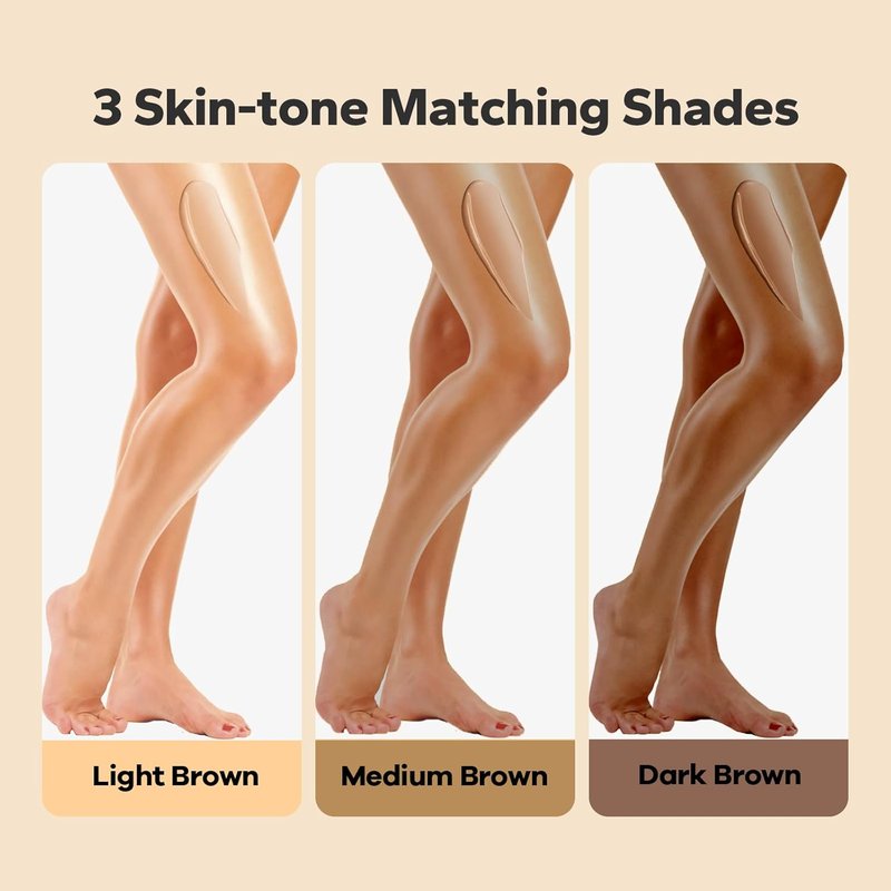 Kototo Tattoo Cover Up Makeup Waterproof (4.05 Fl Oz, Dark Brown), Long Lasting Leg & Body Foundation, Leg Makeup Waterproof No Transfer, Body Coverage Perfector for Tattoo, Scar & Skin Imperfections
