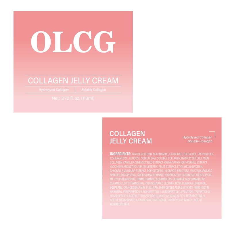 OLCG Collagen Jelly Cream – A Gel-Textured Moisturizing Cream For Radiant And Plump Skin – Contains Hydrolyzed Collagen And Sodium Hyaluronate – Suitable For Daily Use