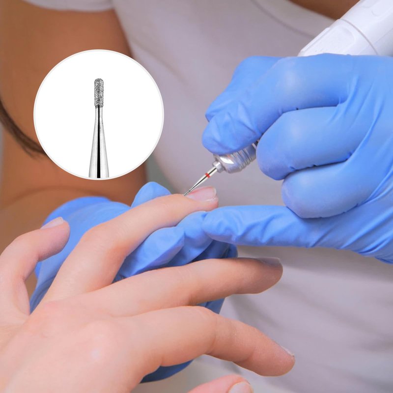 Acycoin2A 2pcs Round Tapered Cuticle Clean Nail Drill Bit (I)