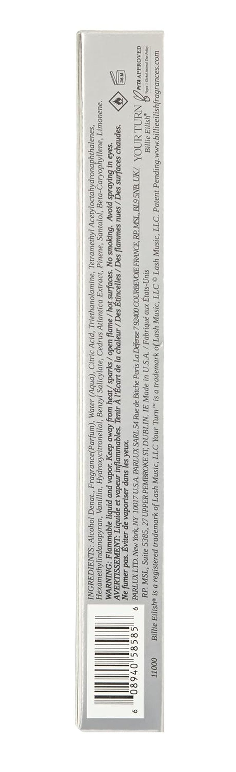 Billie Eilish YOUR TURN Eau de Parfum - Warm, Woody & Fresh Women's Perfume | 3.4 oz