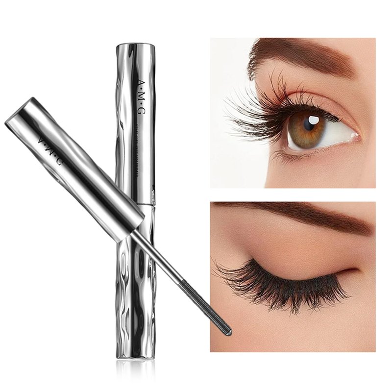 Iron Wand Mascara - Waterproof Tubular Eyelash Primer for Long Curling | Black, Brushless Formula