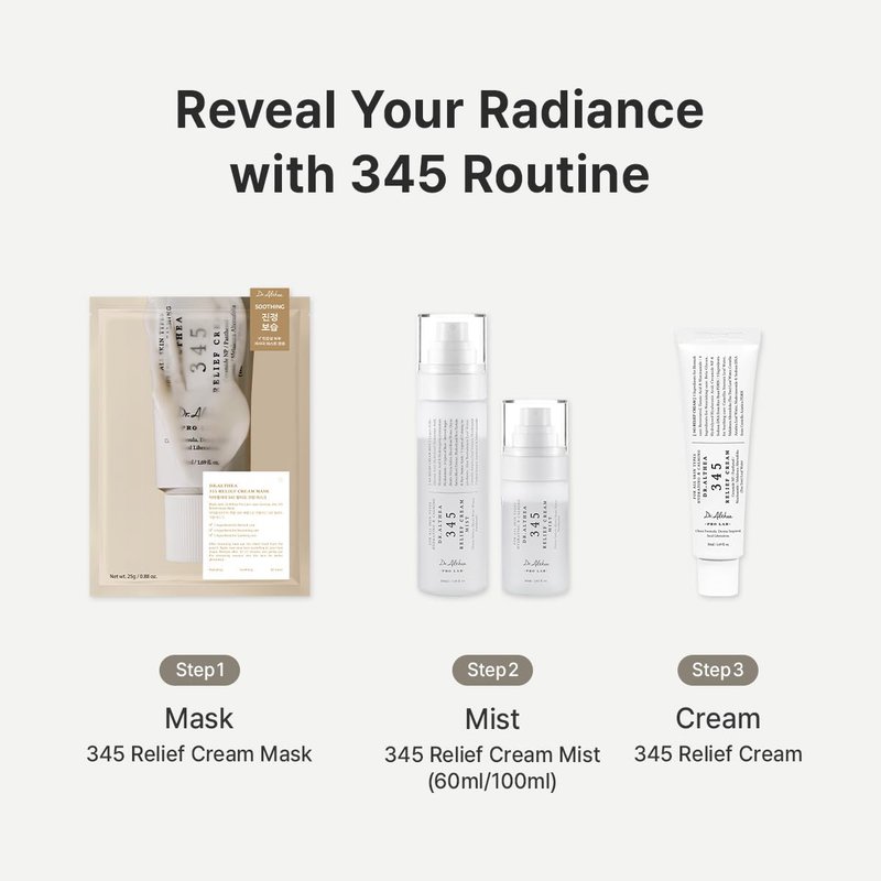 Dr.Althea 345 Travel Kit - Relief Cream (15ml) & Mist (60ml) | Korean Vegan Skin Care Set