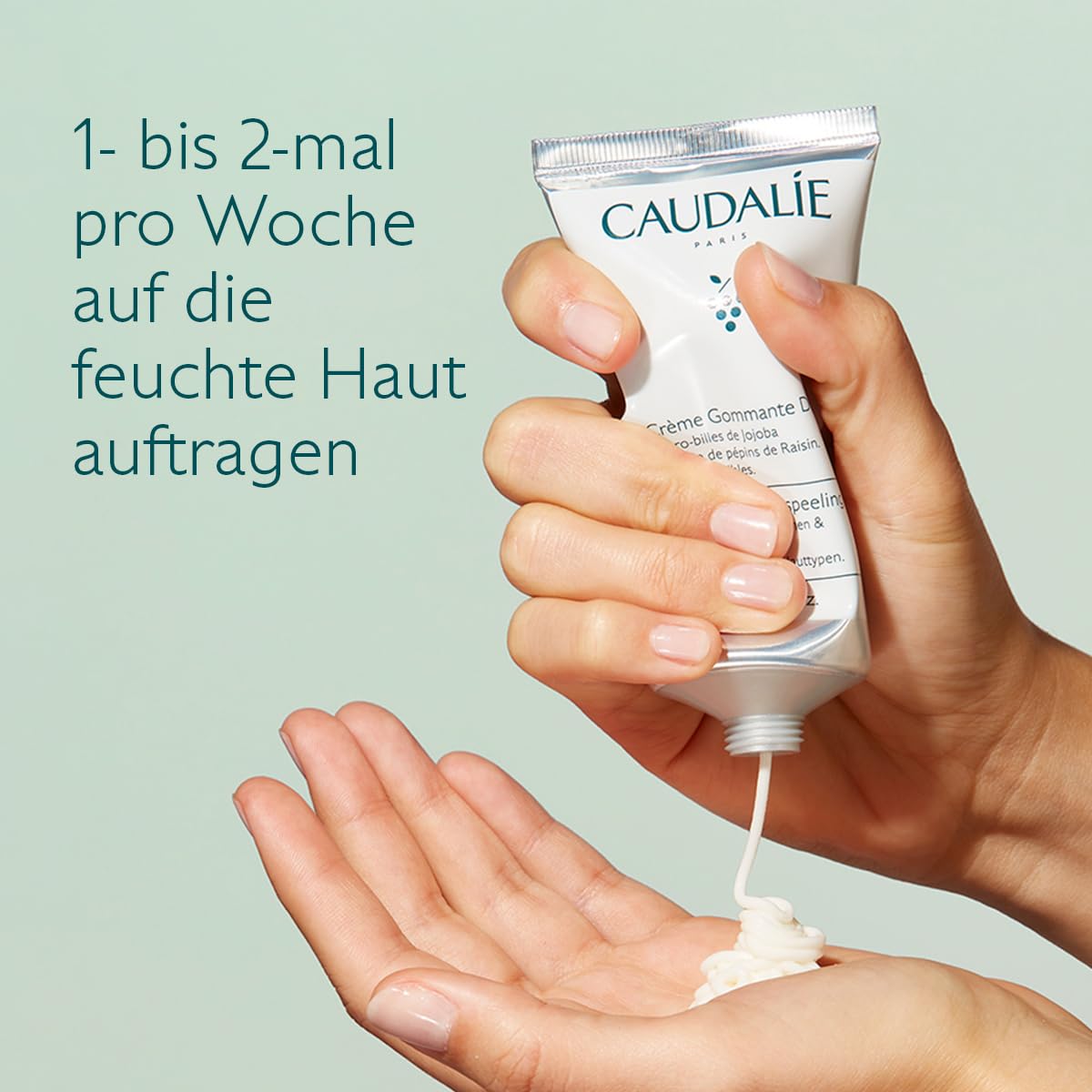 Caudalie Vinoclean Gentle Exfoliating Buffing Cream with Jojoba Microbeads and Nourishing Grape Oil - 75 mL