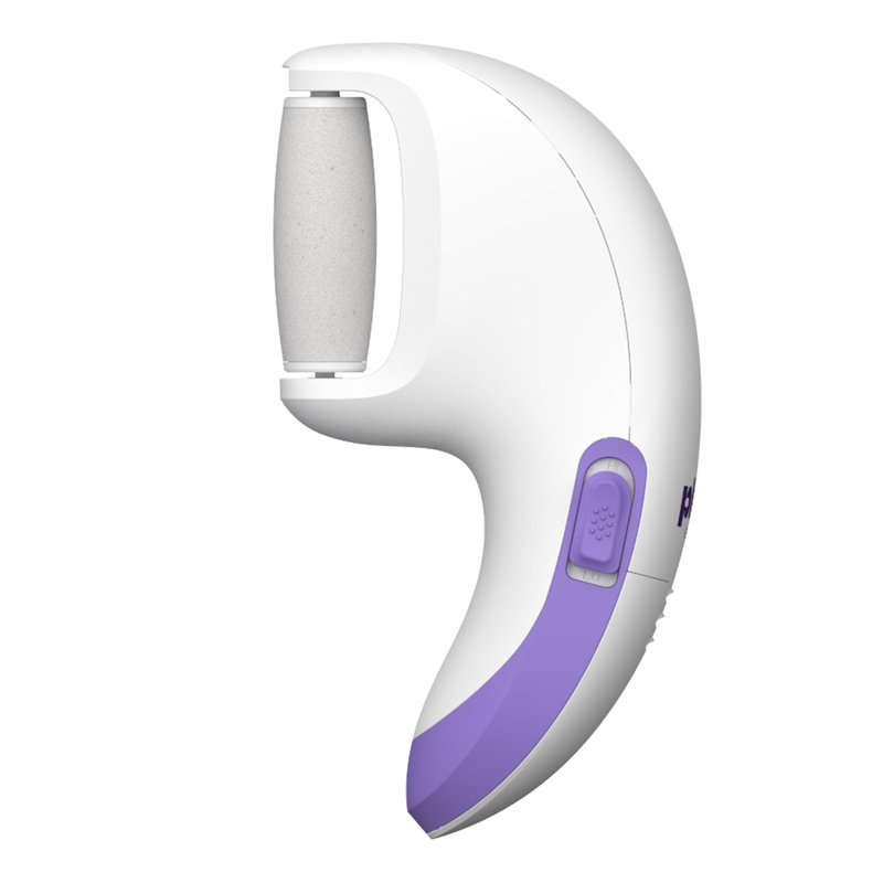 Plum Beauty Automatic Foot File – Electronic Callus Remover for Feet – Includes 2 Roller Heads (Coarse & Regular) – Portable Pedicure Tool for Dry & Rough Skin – Use Wet or Dry