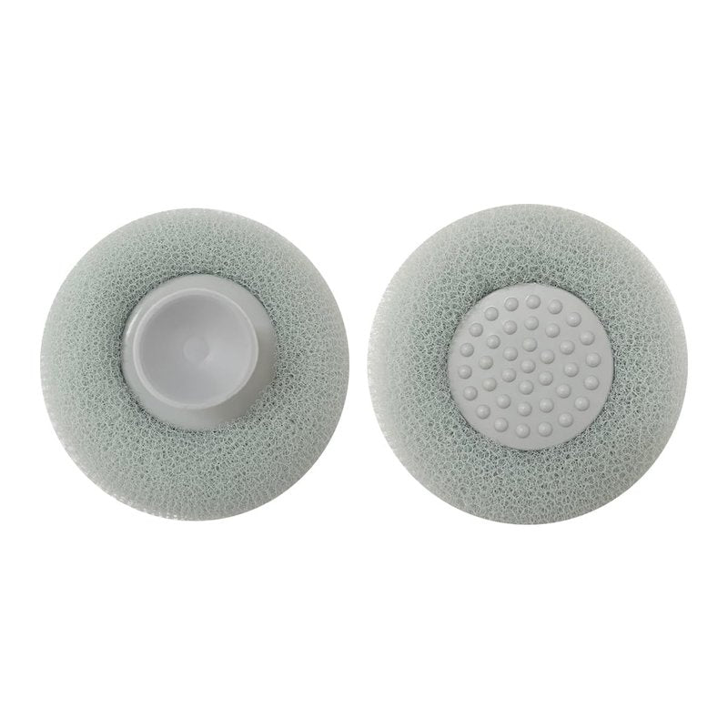 2Pcs Bath Sponge Brush with Suction Cup ,Shower Loofah Sponge Bath Mesh Ball for Clean Body Exfoliation