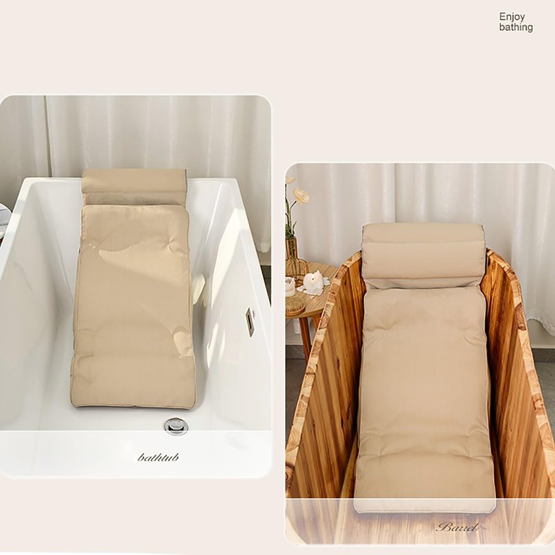 Onwowsun Ergonomic Luxury Bathtub Pillow, Bathtub Pillow Machine Headrest for Soaking & Straight Back Tubs - Bath Accessories