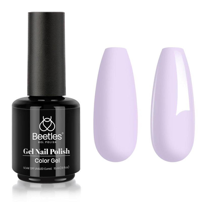 Beetles Light Purple Gel Polish - 15ml Lilac Violet Nail Gel for Soak Off UV LED | Perfect for Summer Manicures