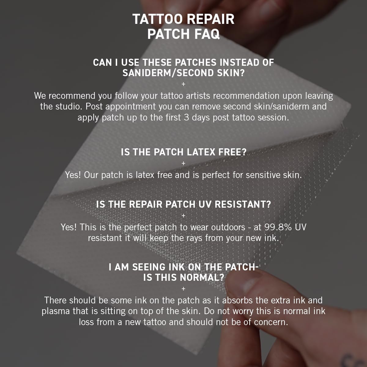 Mad Rabbit Repair New Tattoo Hydrogel Patches, 3 Sheets - Tattoo Aftercare, Soothing, Cooling, Made For All Skin Types