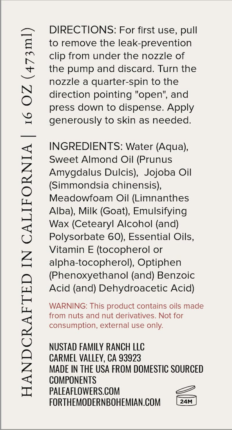Nustad Family Ranch Goat Milk Lotion for Sensitive Skin – Non Greasy Lavender Body Lotion – Fast Absorbing Natural Moisturizer for Dry Skin – Handmade Body Cream 16 oz
