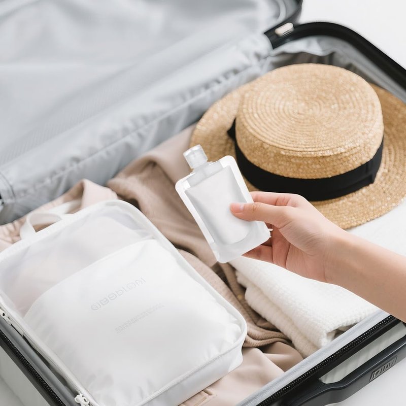 15PCS Portable Travel Fluid Makeup Packing Bag Travel Size, 2025 Portable Pouches for Toiletries,Refillable Travels Accessories for Shampoo Conditioner Lotion Soap Liquids (15pcs)