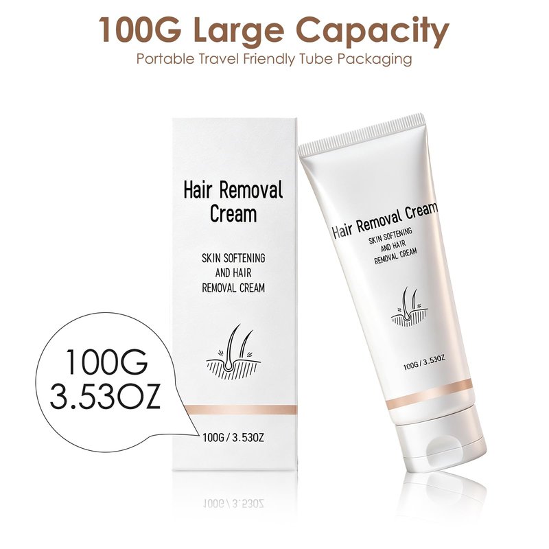 Body Hair Removal Cream for Women - Fast 5-10 Min Painless Depilatory Cream for Sensitive Skin, Moisturizing with Olive & Avocado Oil, Gentle for Underarm Leg Bikini Full Body Hair Removal 3.53oz.