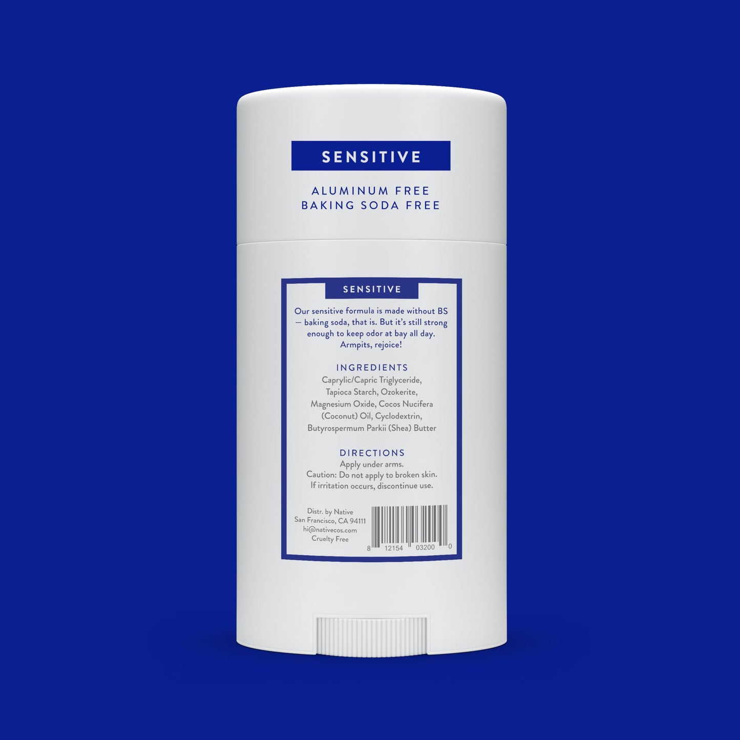 Native Aluminum-Free Clean Deodorant with Natural Derived Ingredients, 72HR odor control | Deodorant for Women and Men | Baking Soda, Coconut Oil, Shea Butter | Fragrance Free | Unscented