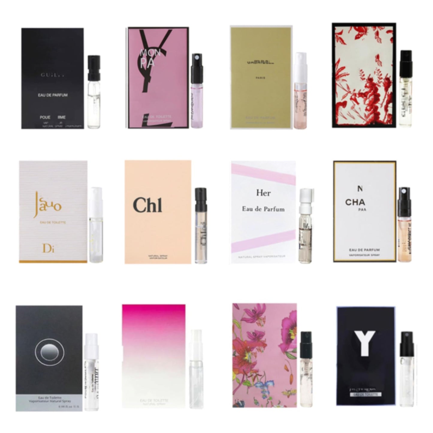 Yerinup Womens Perfume Sampler Sets Designer Fragrance Samples for Women Discovery High End Perfume Gift Set Travel Size Collection Women's Fragrance Sampler Set (12PCS)