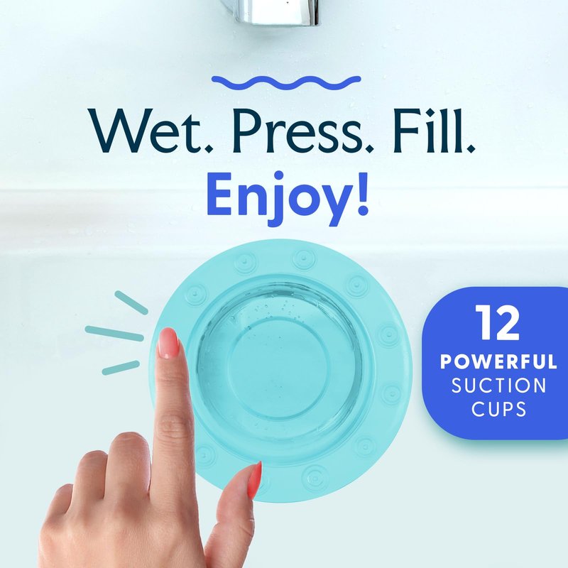 SlipX Solutions Bottomless Bath, Essential Overflow Drain Cover for Bathtub, Best Bath Accessories for Women, Adds Inches of Water to Your Tub for Deeper Soak, 4" Diameter, Aqua
