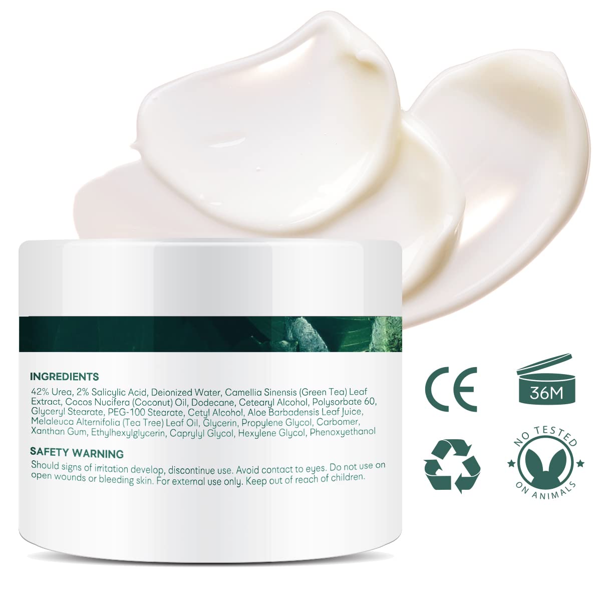 Urea cream 40 perent for feet: Maximum Strength Urea lotion -For Callus and Cracked Heels Treatment-Rough Thick Skin for foot- Crema 5.29 oz.(150g)