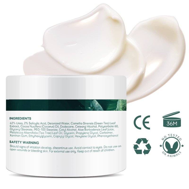 Urea cream 40 perent for feet: Maximum Strength Urea lotion -For Callus and Cracked Heels Treatment-Rough Thick Skin for foot- Crema 5.29 oz.(150g)