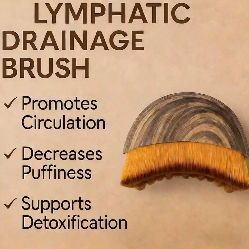 2 PCS New Lymphatic Contour Face Brush for Sculpting – Face Brush for Lymphatic Drainage, Anti-Puffiness, Detox & Lift, Improves Skin Glow & Absorption, Travel-Friendly Portable Design