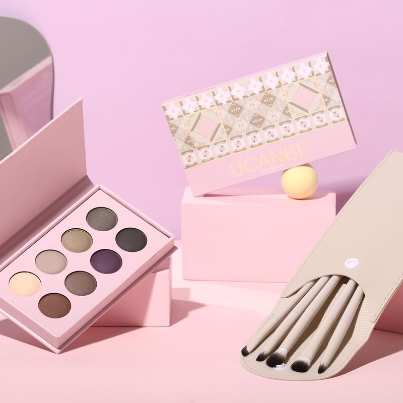 UCANBE Baked Matte Eyeshadow Palette - High Pigment, Soft Blendable, Long-Lasting | 01 All Matte